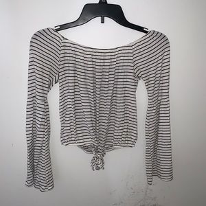 Crop top striped shirt